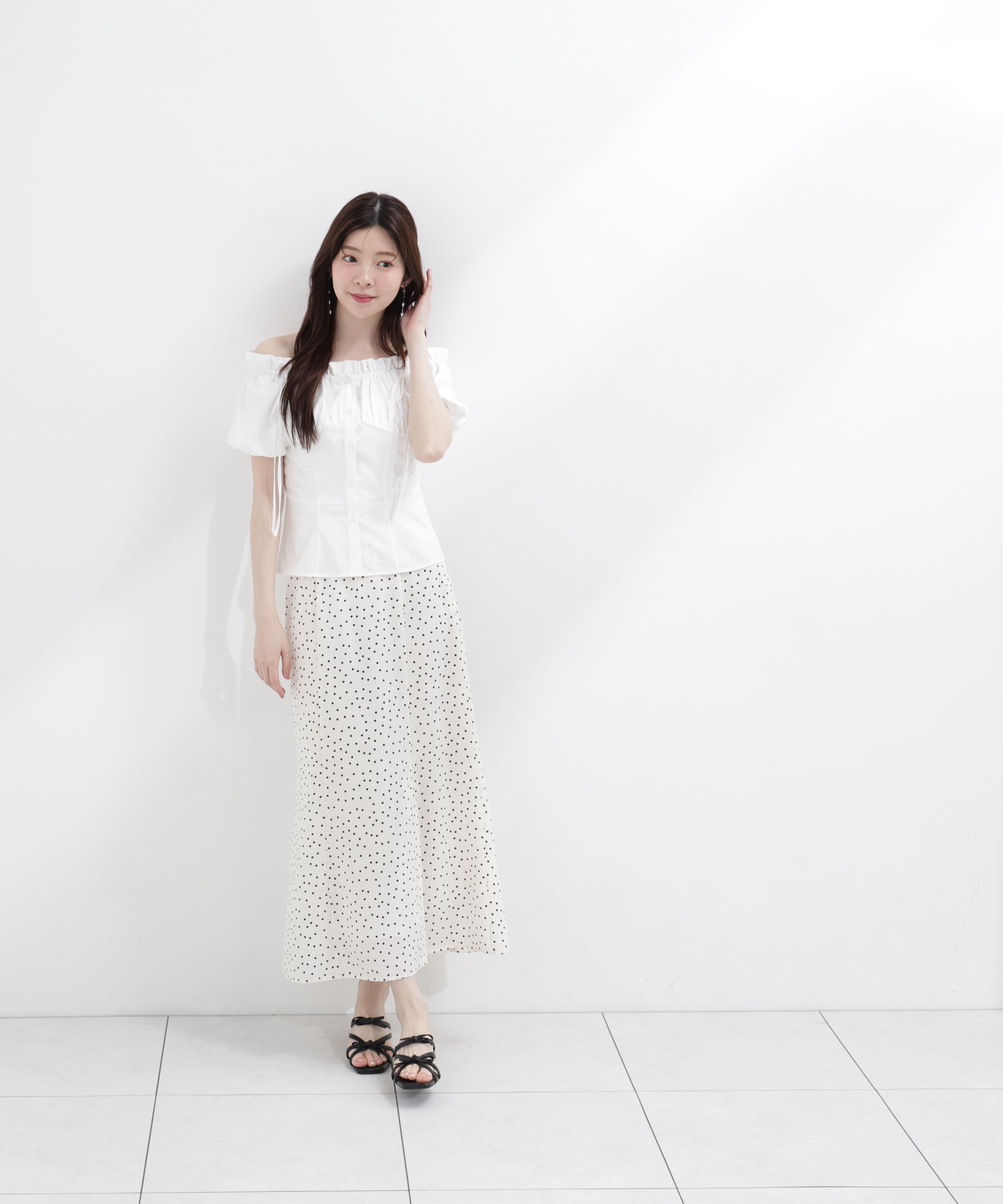 PROPORTION BODY DRESSING「ドット柄マーメイドスカート」|スカート|
