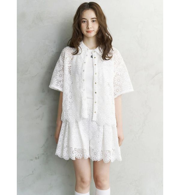 CALNAMUR「FLOWER LACE CULOTTES/フラワーレースキュロット」|スカート|