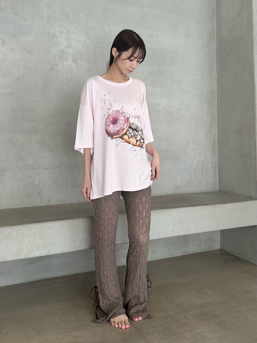 SNIDEL HOME「ビジュードーナッツＴシャツ」|ルームウェア|