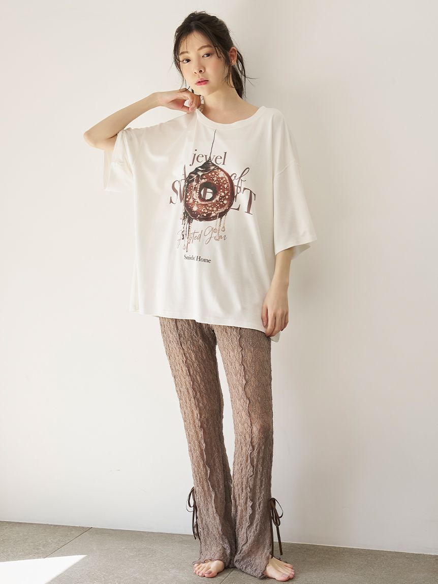 SNIDEL HOME「ビジュードーナッツＴシャツ」|ルームウェア|