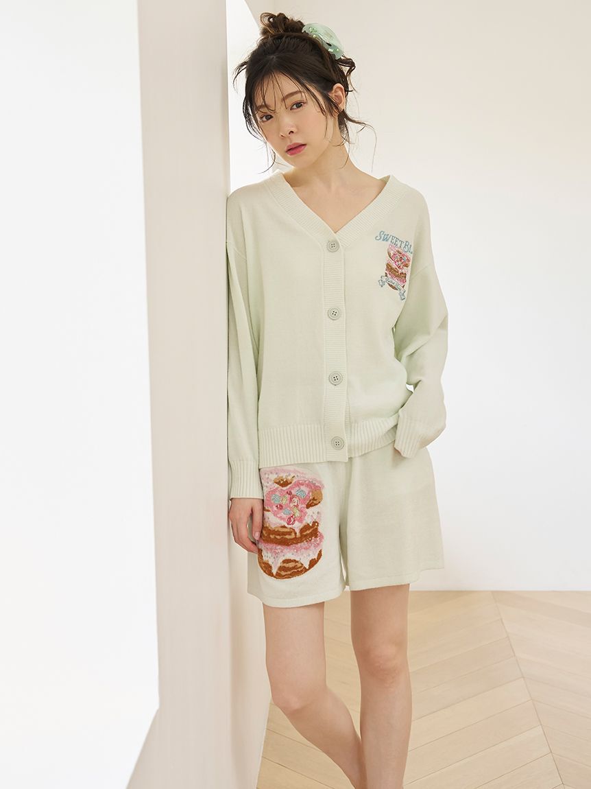 SNIDEL HOME「ビジュードーナッツニットショートパンツ」|ルームウェア|