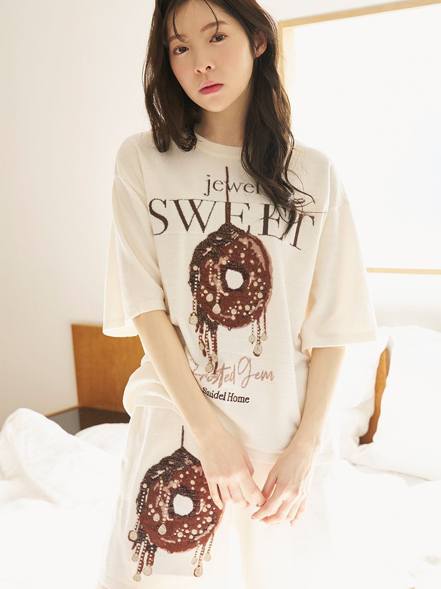SNIDEL HOME「ビジュードーナッツニットショートパンツ」|ルームウェア|