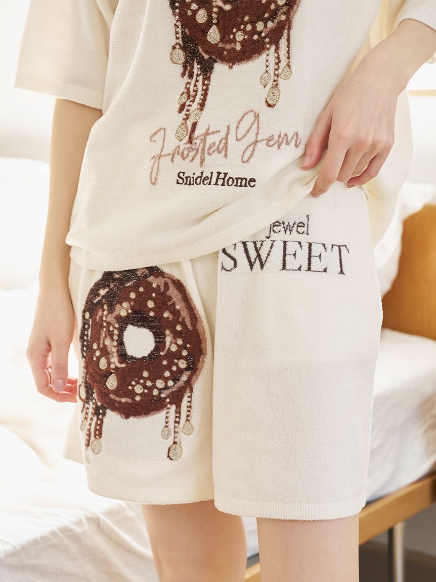 SNIDEL HOME「ビジュードーナッツニットショートパンツ」|ルームウェア|