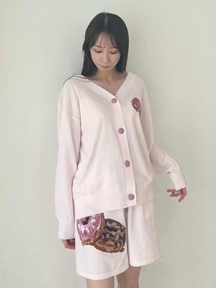 SNIDEL HOME「ビジュードーナッツニットショートパンツ」|ルームウェア|