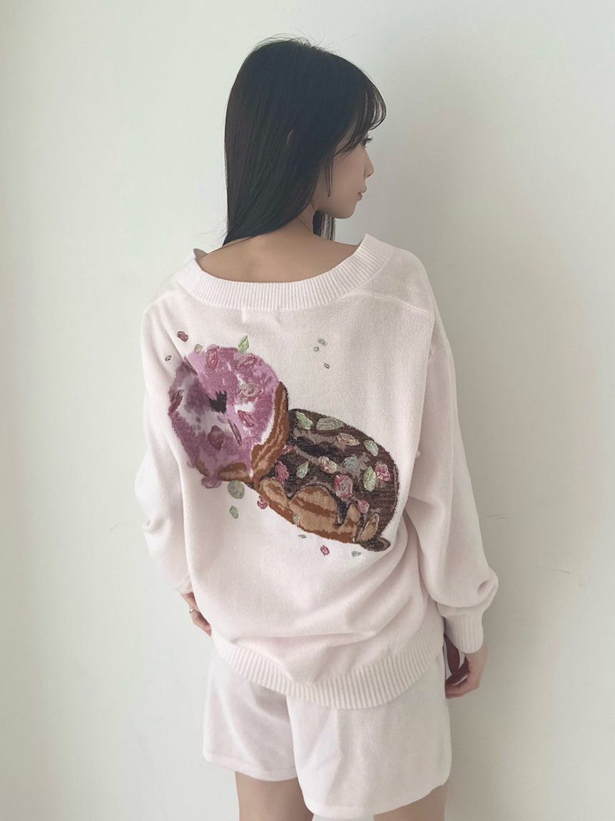 SNIDEL HOME「ビジュードーナッツニットショートパンツ」|ルームウェア|