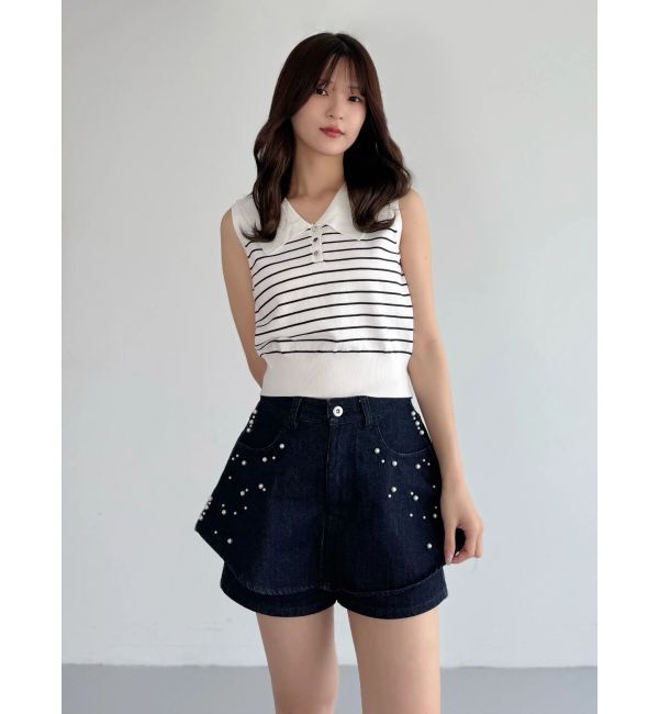 MERCURYDUO「パールデニムショートパンツ」|その他|