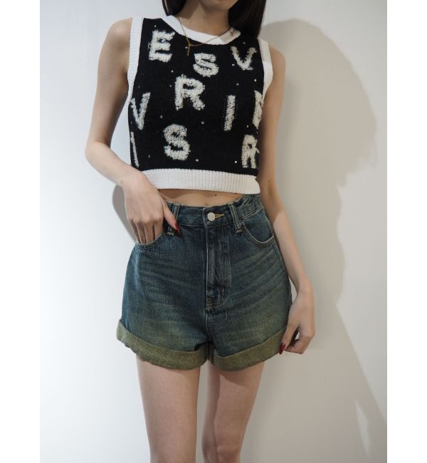 EVRIS「ロールアップデニムショートパンツ【セットアップ着用可能】」|デニム|