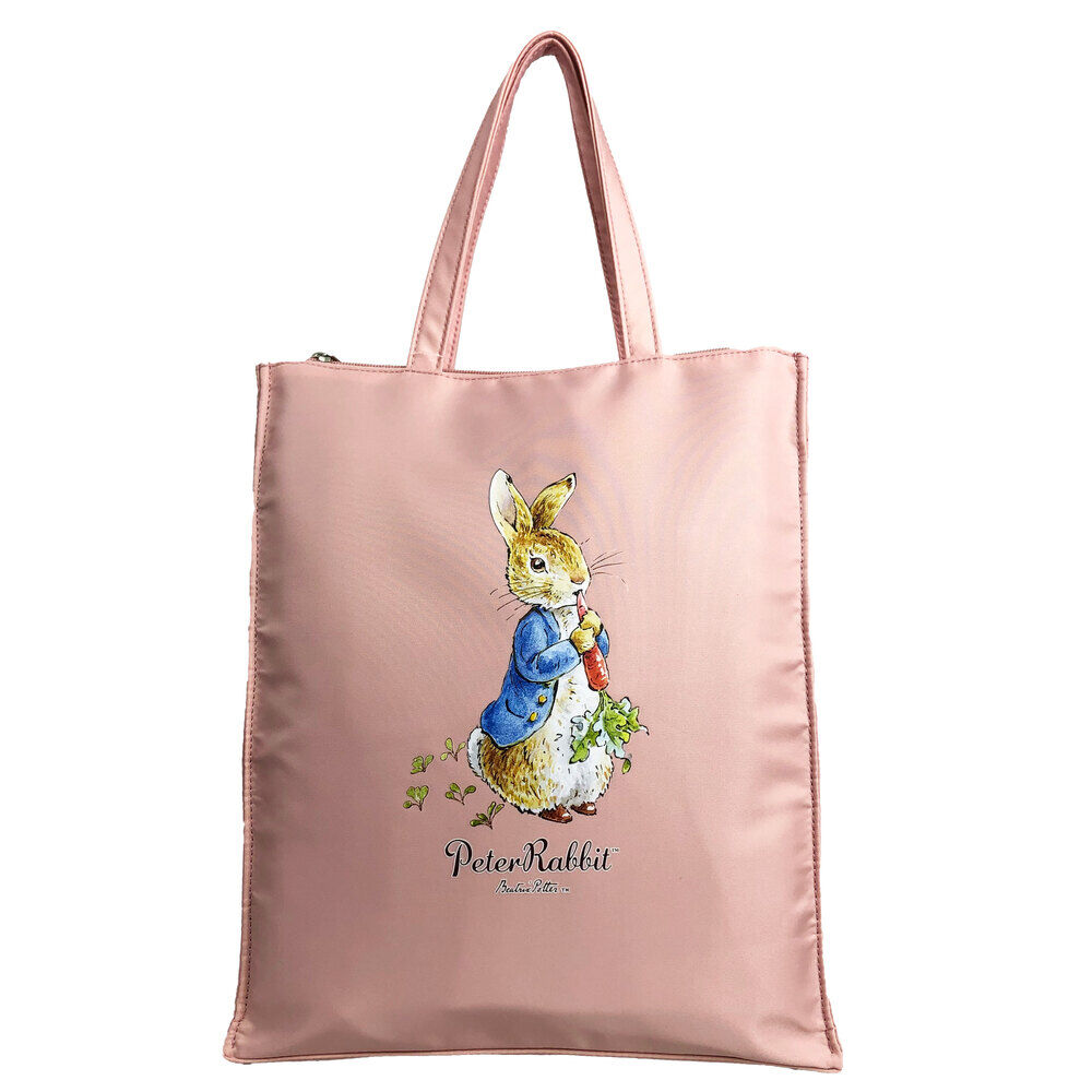 BACKYARD FAMILY「トートバッグ ピーターラビット 通販 PETER RABBIT A4サイズ対応 手持ちタイプ」|トートバッグ|ピンク1