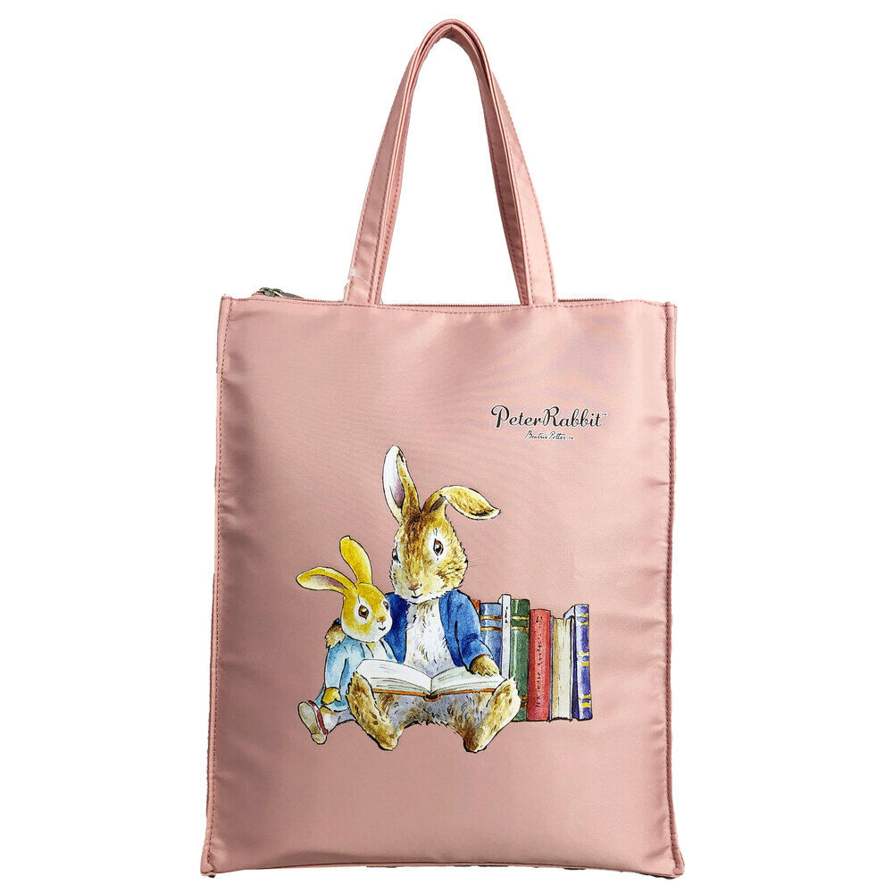 BACKYARD FAMILY「トートバッグ ピーターラビット 通販 PETER RABBIT A4サイズ対応 手持ちタイプ」|トートバッグ|ピンク2