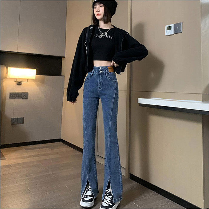 BACKYARD FAMILY「デニムパンツ スリット レディース 通販 フレアデニムパンツ フレアパンツ ジーンズ パンツ」|その他|