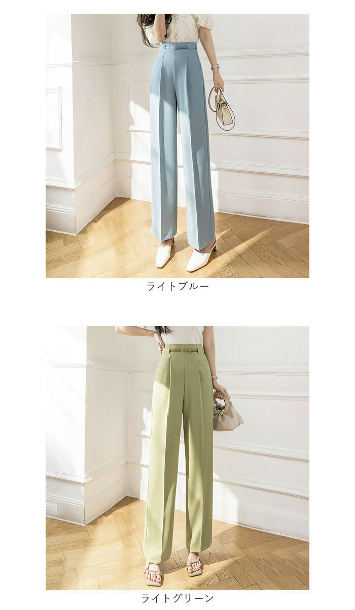 BACKYARD FAMILY「ワイドパンツ ハイウエスト レディース 通販 パンツ スラックス 長ズボン ズボン ロングパンツ」|その他|