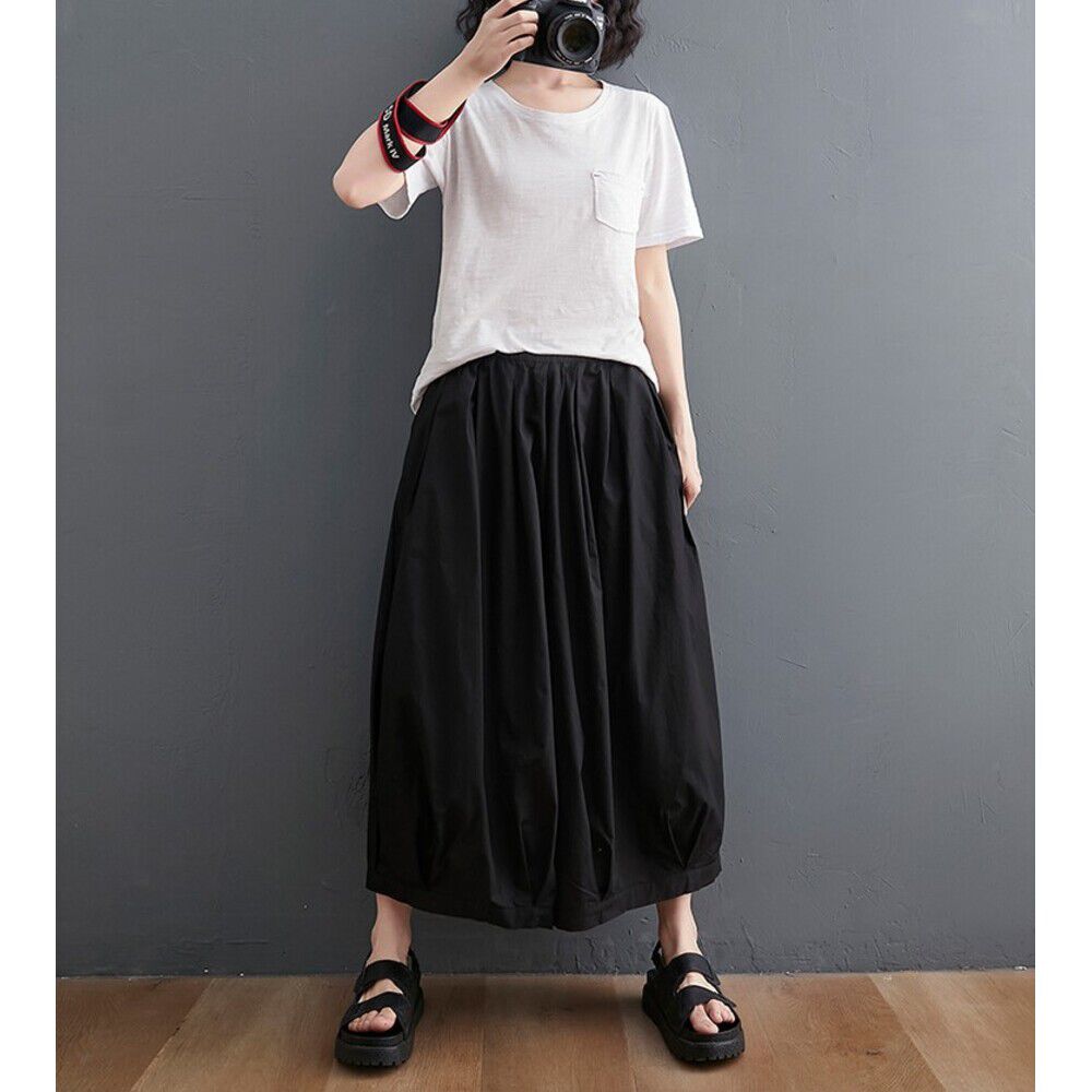 BACKYARD FAMILY「ワイドパンツ レディース 通販 パンツ レディースパンツ 動きやすい ボトムス ウエストゴム」|その他|ブラック1