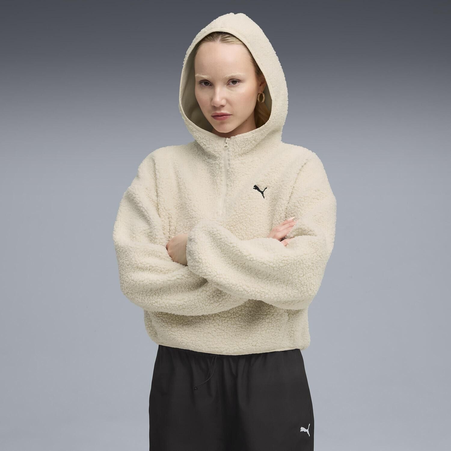 PUMA「【PUMA ｳｪｱ】W W.ESS OS POLAR F HOODIE」|パーカー|
