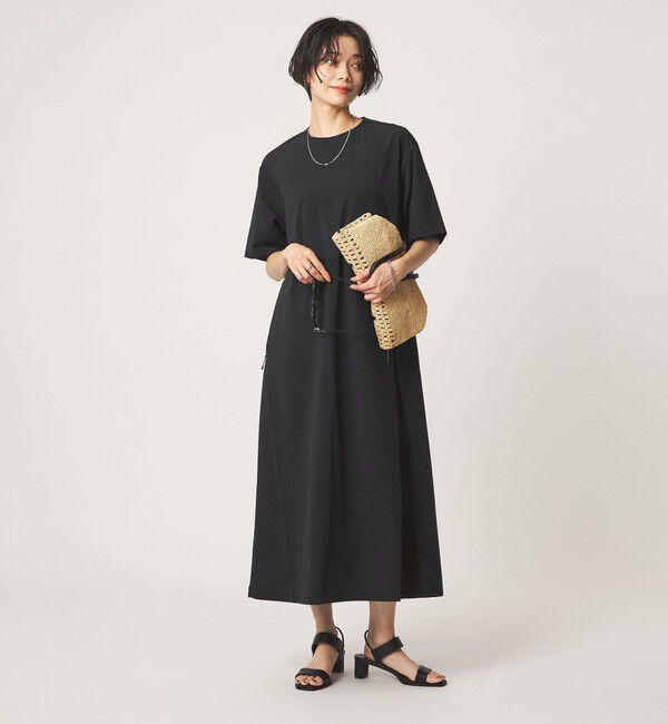 UNITED ARROWS green label relaxing「【別注】＜Marmot＞ショートスリーブ ワンピース」|ワンピース|BLACK