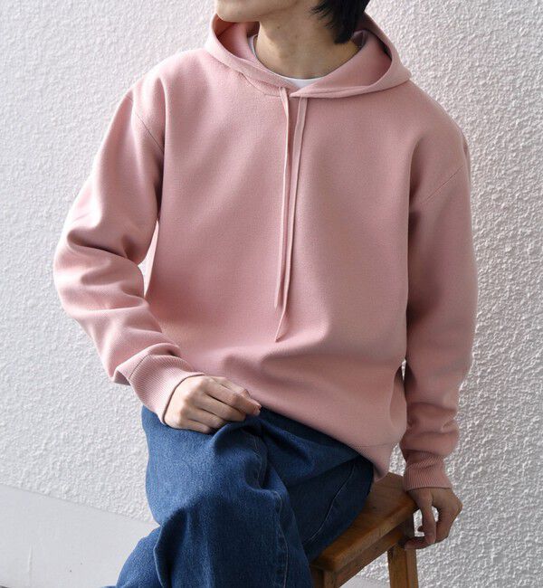 SHIPS any「SHIPS any:〈手洗い可能〉ミラノリブ コットンライク ニット プルオーバー パーカー◇」|パーカー|ピンク