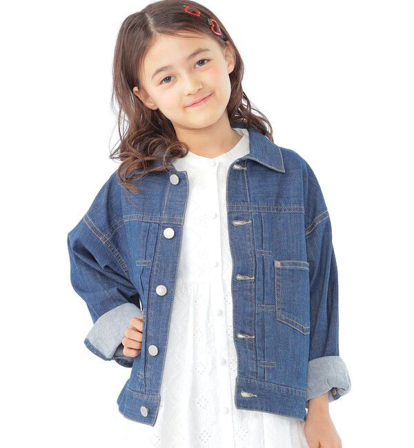 SHIPS KIDS「SHIPS KIDS:100～130cm/ライト デニム ジャケット」|デニムジャケット|