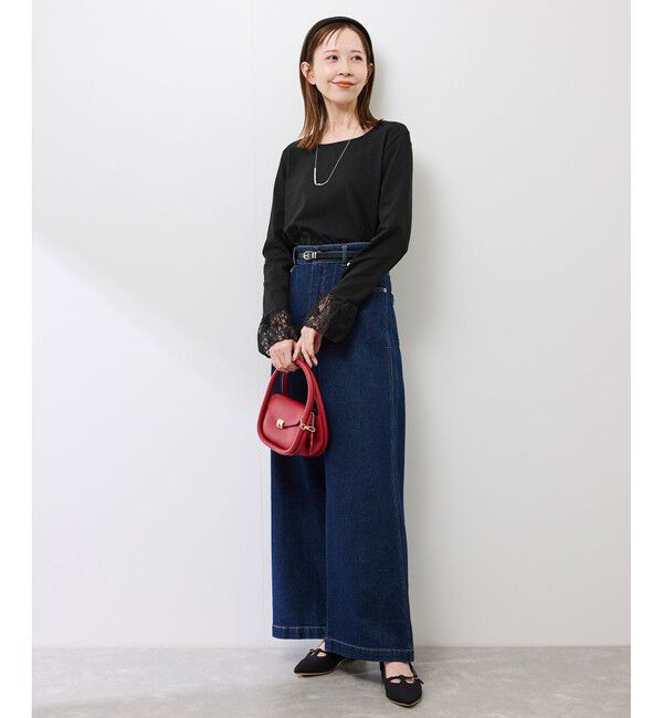 Rope&rsquo;Picnic「袖レースカットトップス」|Tシャツ・カットソー|