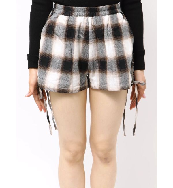 EVRIS「サイドギャザーチェックショートパンツ【セットアップ着用可能】」|その他|