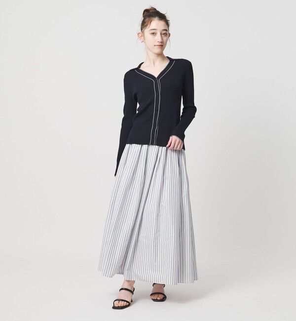 UNITED ARROWS「スキッパー リブカーディガン ‐ウォッシャブル‐」|カーディガン|