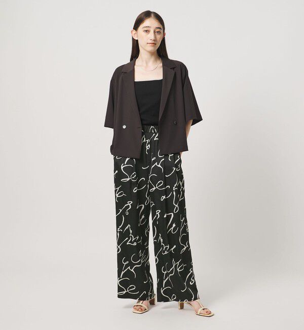 UNITED ARROWS「アブストラクト プリント パンツ」|チノ|