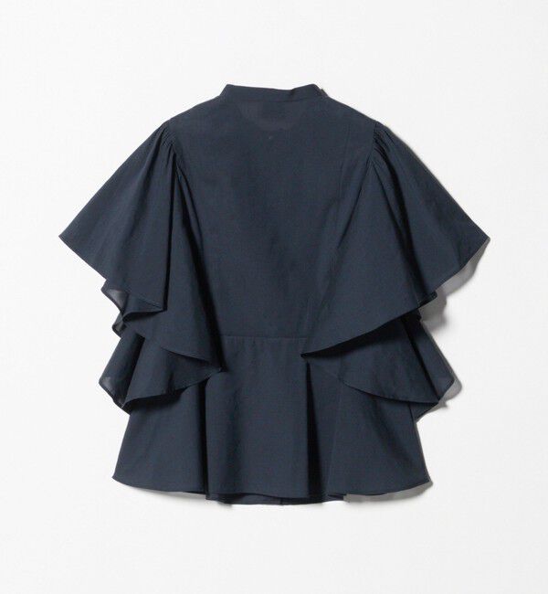 UNITED ARROWS「オーガンジー ペプラム フレア ブラウス ‐ウォッシャブル‐」|シャツ・ブラウス|