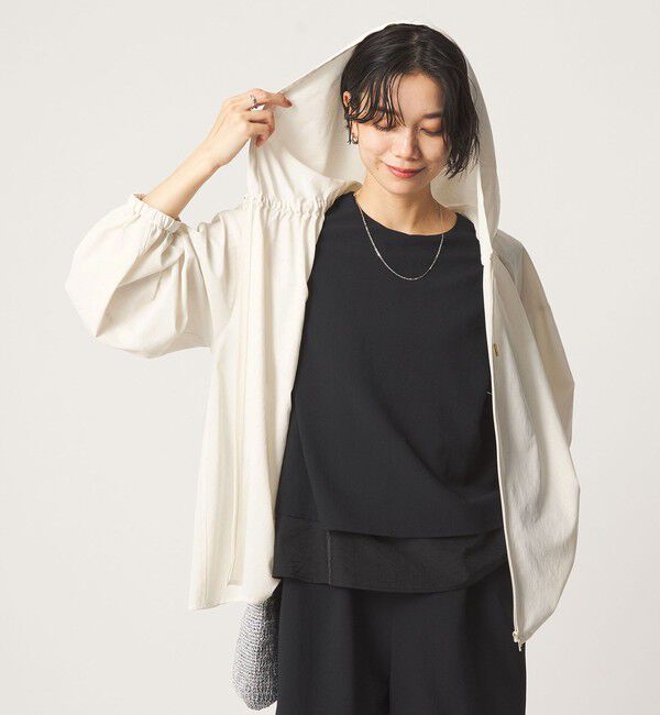 UNITED ARROWS green label relaxing「［size SHORTあり］フード ギャザー シャツ 」|シャツ・ブラウス|OFF WHITE