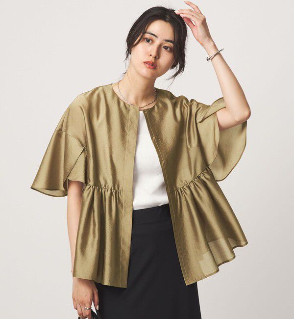 UNITED ARROWS green label relaxing「［size SHORTあり］ブライトシアー ショートスリーブ ジャケット」|ノーカラージャケット|