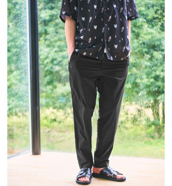UNITED ARROWS green label relaxing「ナイロン ツイル オルマイ イージーパンツ  R2 -ストレッチ・接触冷感-」|その他|BLACK