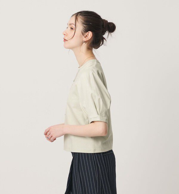BEAUTY&YOUTH UNITED ARROWS「コットンスムース タック ショートスリーブ プルオーバー」|Tシャツ・カットソー|LIME