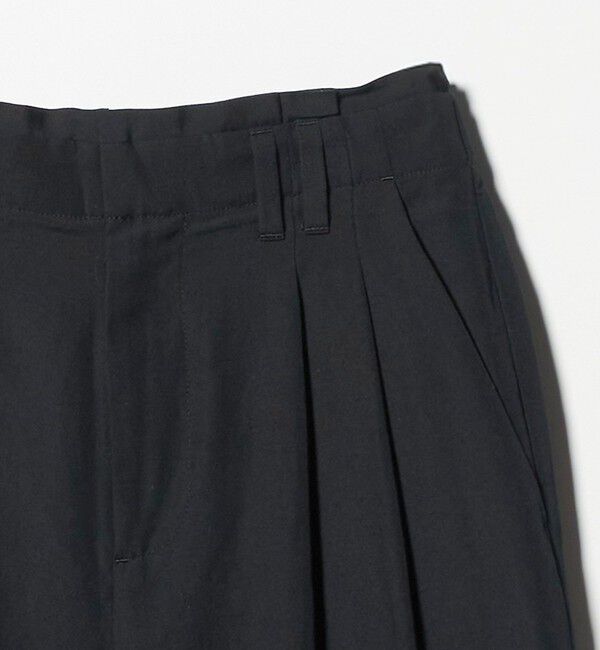 BEAUTY&YOUTH UNITED ARROWS「麻ブレンド バックゴム タック ワイドパンツ」|チノ|