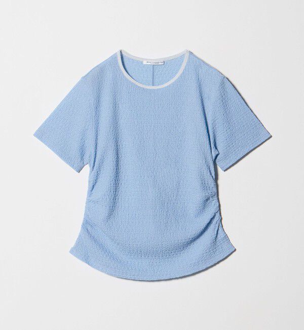 BEAUTY&YOUTH UNITED ARROWS「ベロア パイピング ギャザー カットソー」|Tシャツ・カットソー|LT.BLUE
