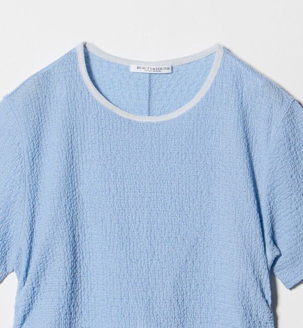 BEAUTY&YOUTH UNITED ARROWS「ベロア パイピング ギャザー カットソー」|Tシャツ・カットソー|