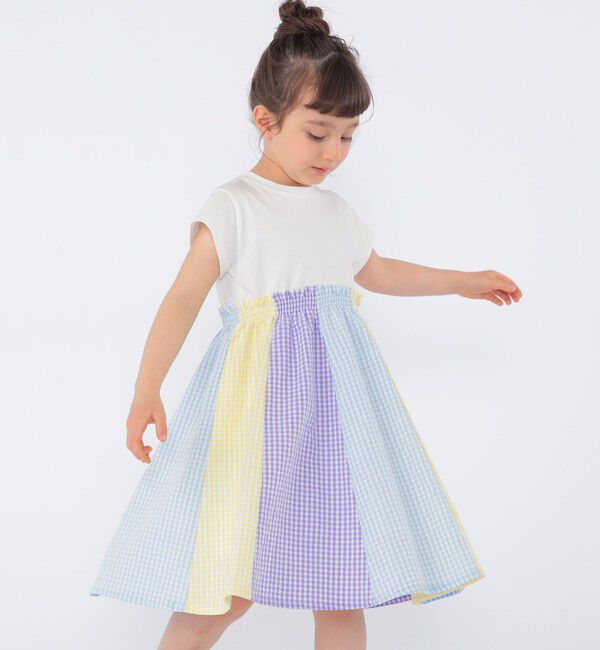SHIPS KIDS「SHIPS KIDS:100～130cm / パネル 切替 ワンピース」|ワンピース|