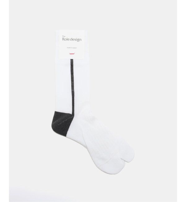 EDIFICE「THE ROLE DESIGN (ザ ロールデザイン) SIDE LINE SOX MENS RLD-666-239011」|ソックス|ホワイト