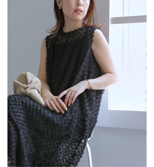  「《予約》【洗える】カットジャガードワンピース」|ワンピース|