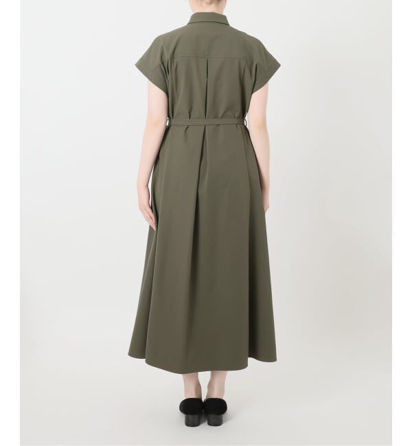  「《予約》【洗える】リベットシャツフレンチスリーブワンピース」|ワンピース|