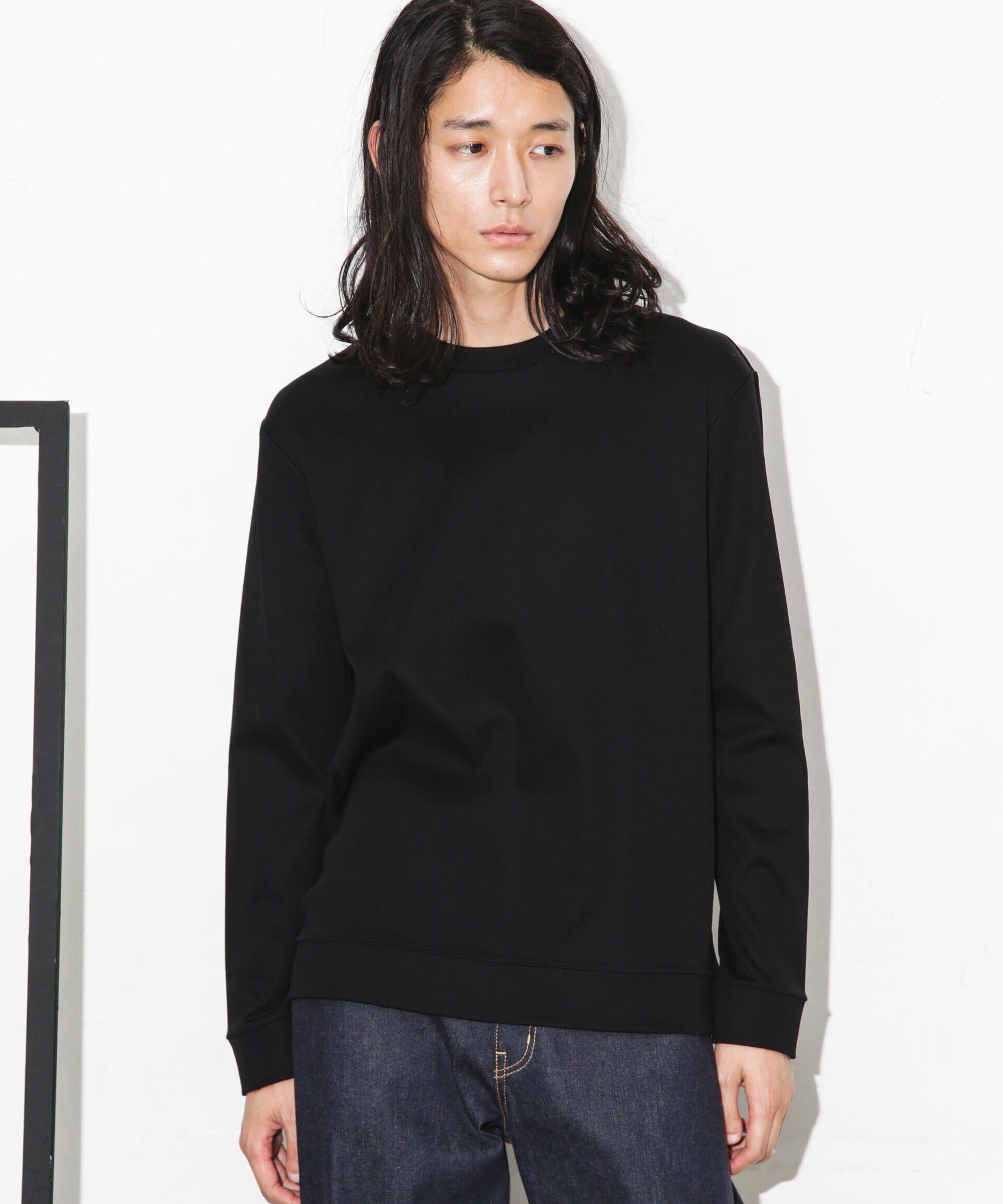 nano･universe「｢FORMAL JERSEY｣クルーネックカットソー長袖」|Tシャツ・カットソー|