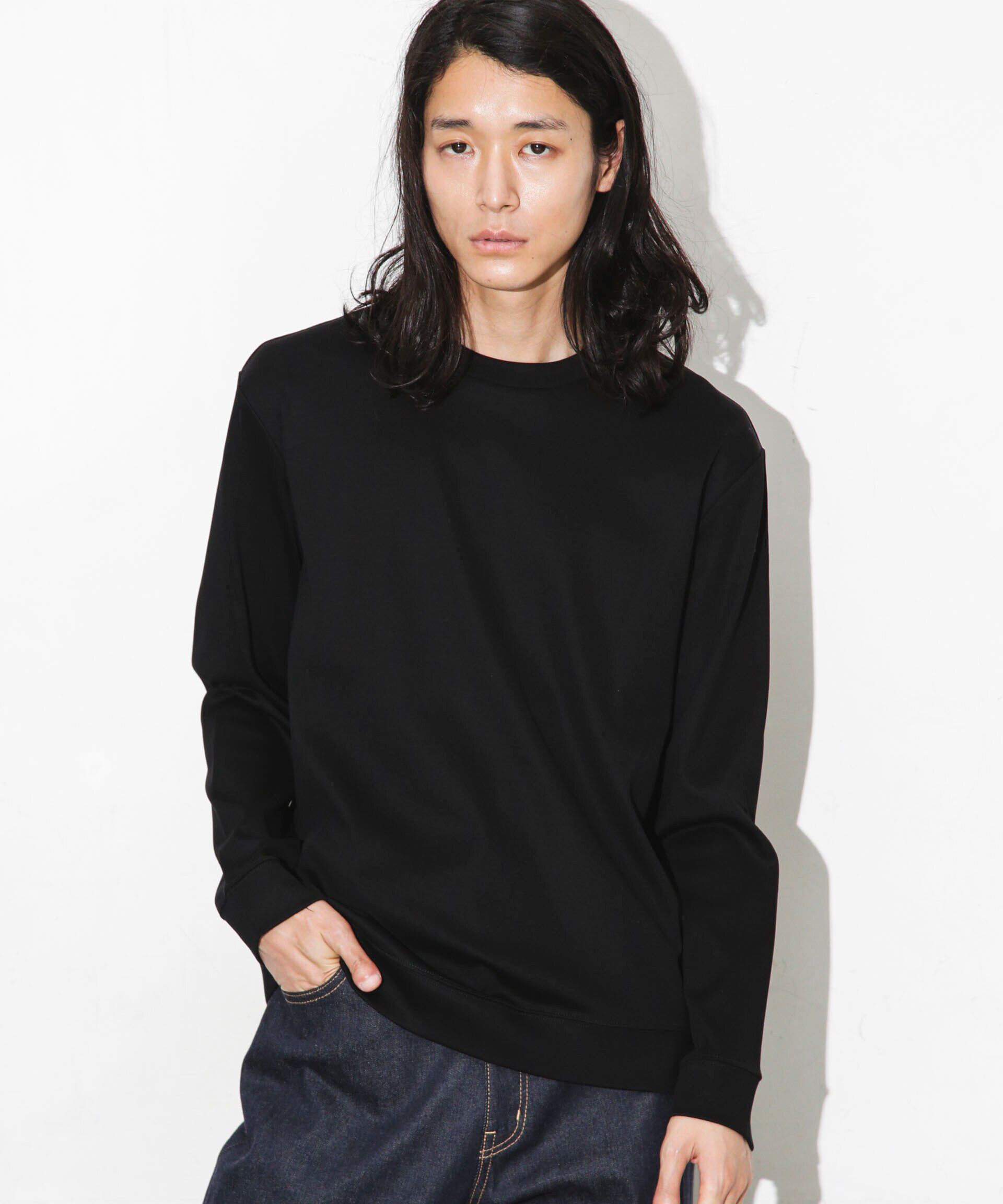 nano･universe「｢FORMAL JERSEY｣クルーネックカットソー長袖」|Tシャツ・カットソー|