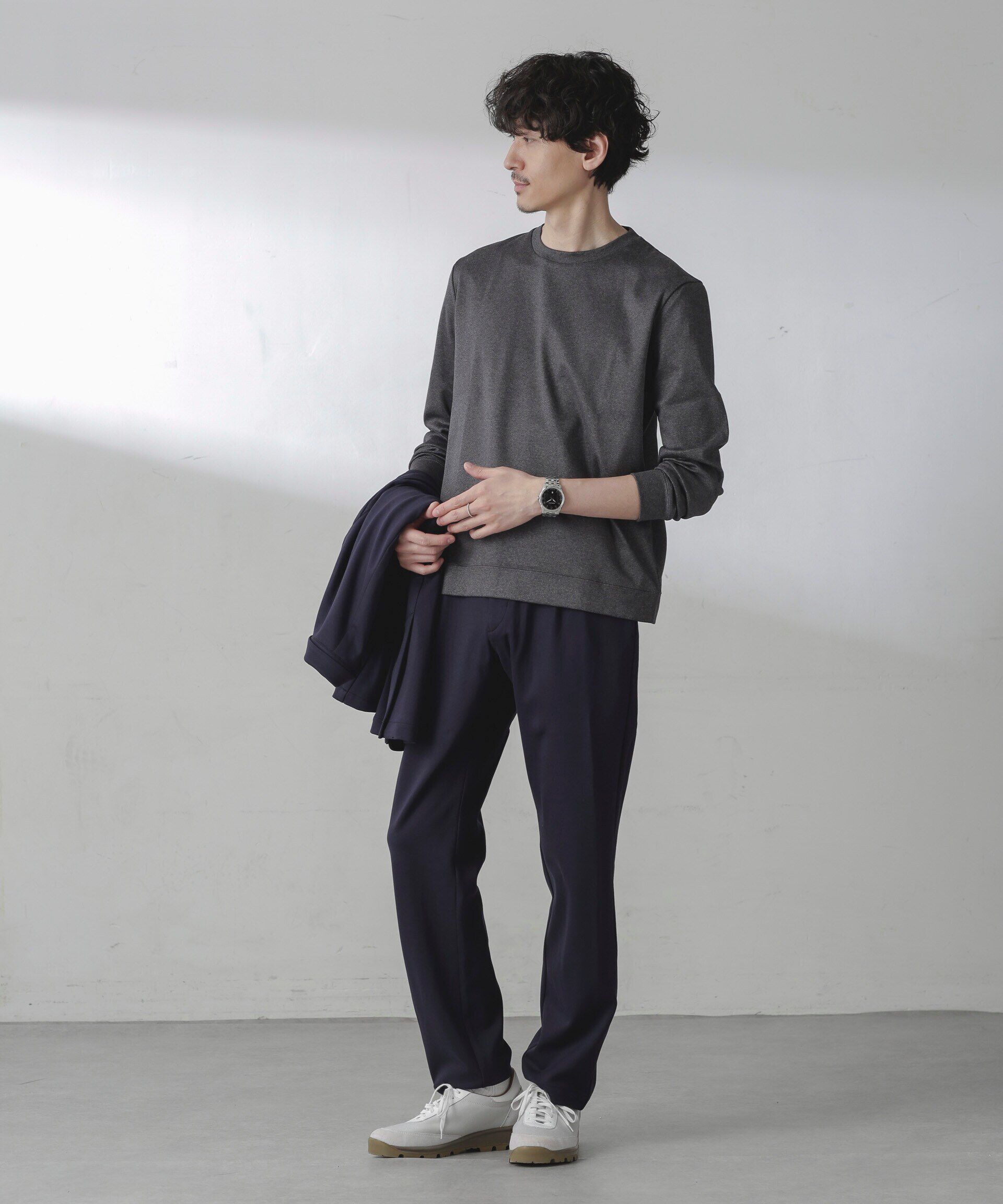 nano･universe「｢FORMAL JERSEY｣クルーネックカットソー長袖」|Tシャツ・カットソー|