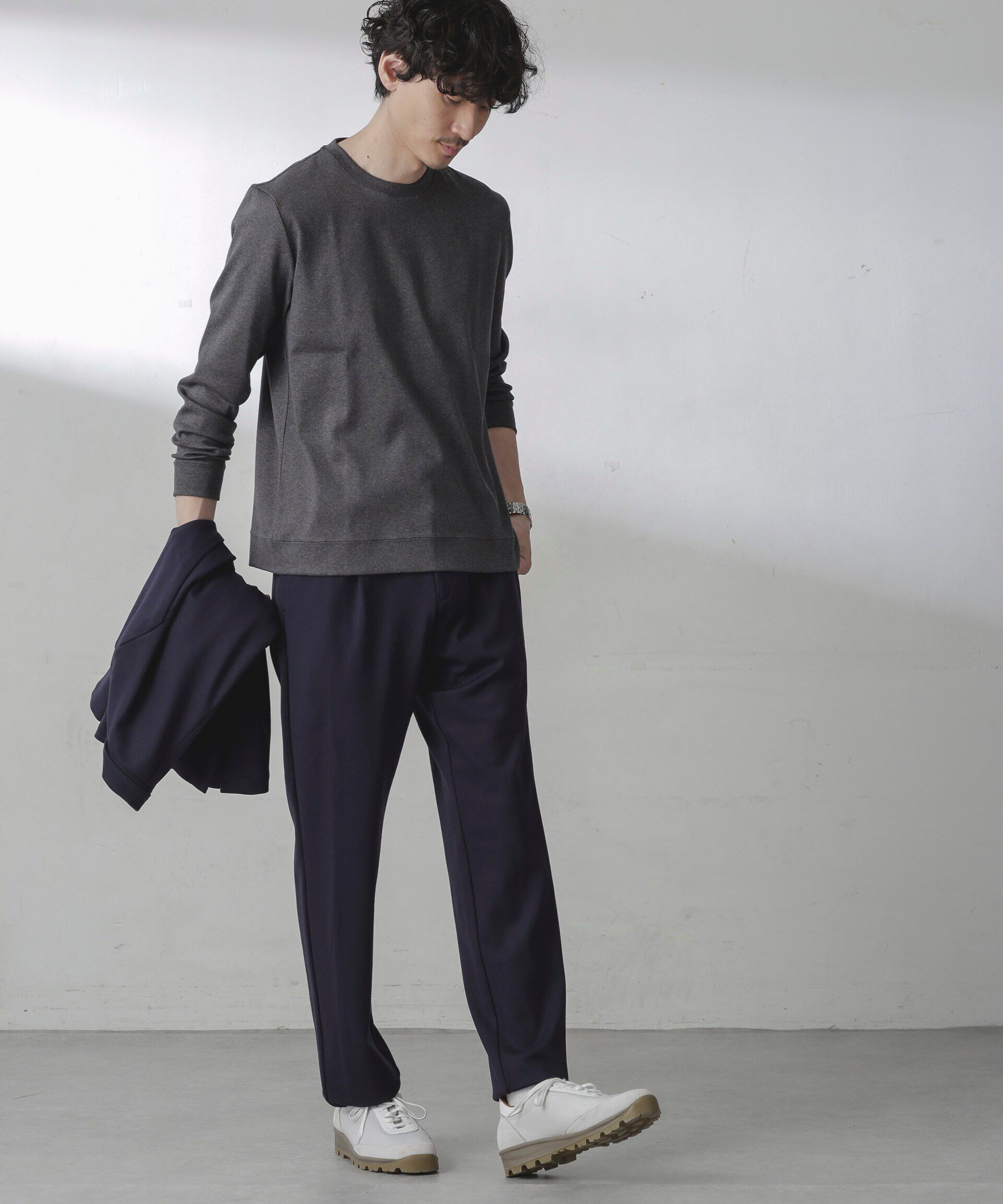 nano･universe「｢FORMAL JERSEY｣クルーネックカットソー長袖」|Tシャツ・カットソー|