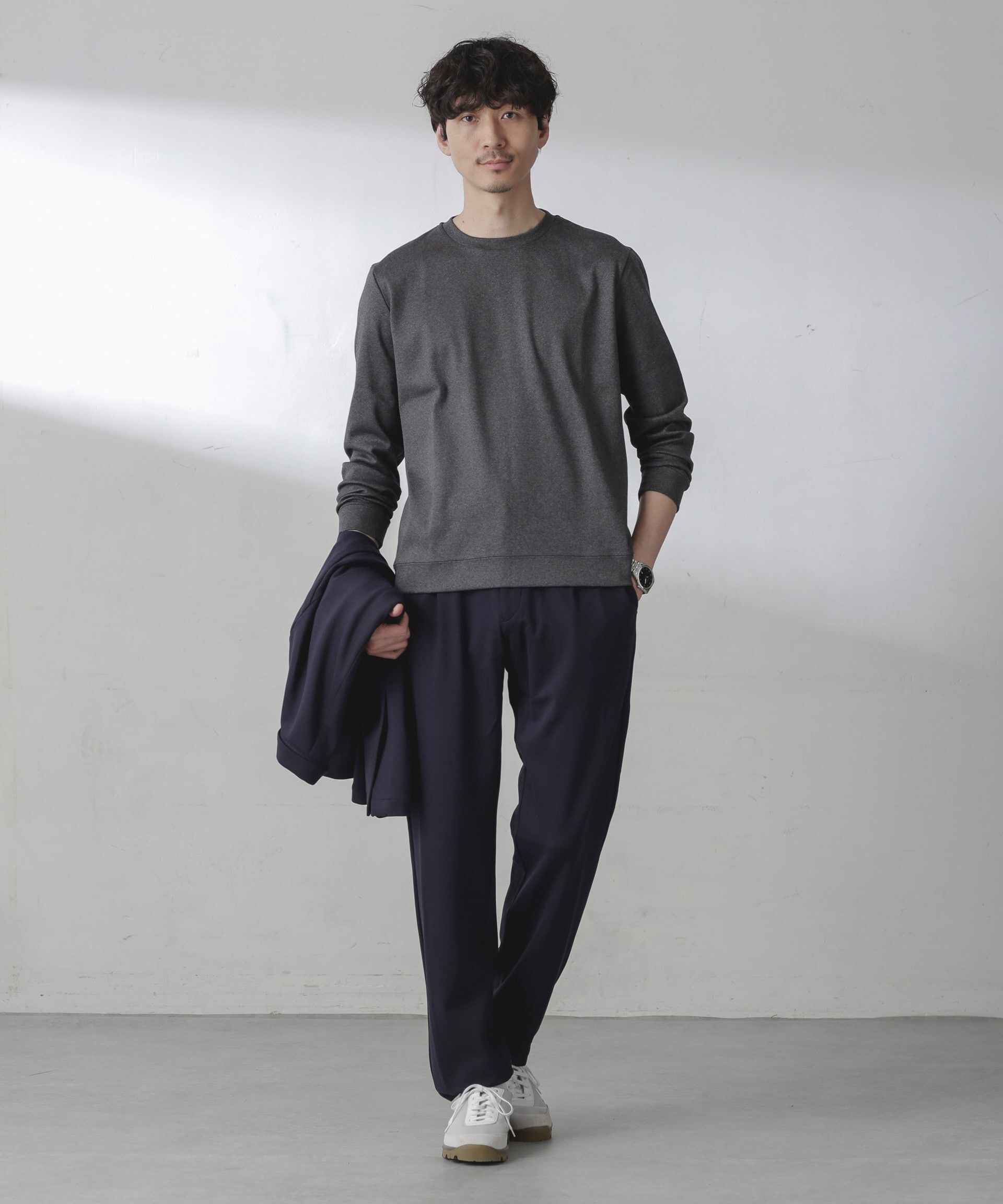 nano･universe「｢FORMAL JERSEY｣クルーネックカットソー長袖」|Tシャツ・カットソー|