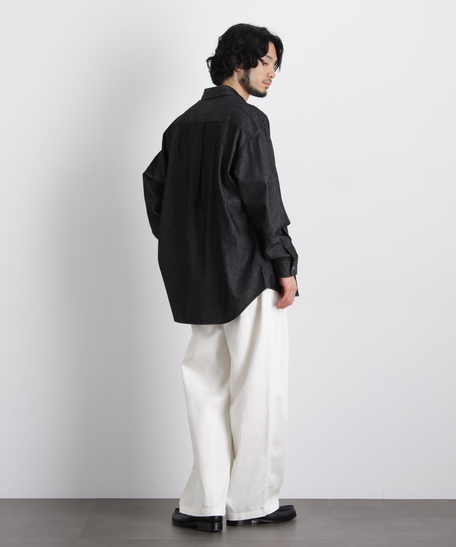 nano･universe「6.5oz リラックスデニムシャツ 長袖」|シャツ・ブラウス|