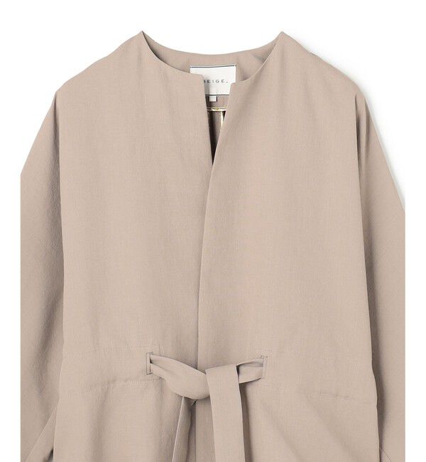 BEIGE,「【ロングセラー・新色追加】PORDIC / ドロスト付きノーカラージャケット」|その他|