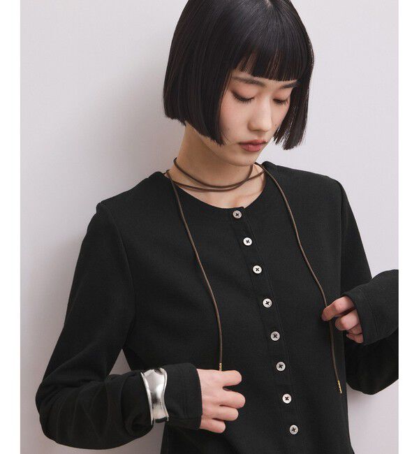 ADAM ET ROPE'「【WEB限定】マルチWAYヘンリーネックワンピース」|ワンピース|ブラック(01)