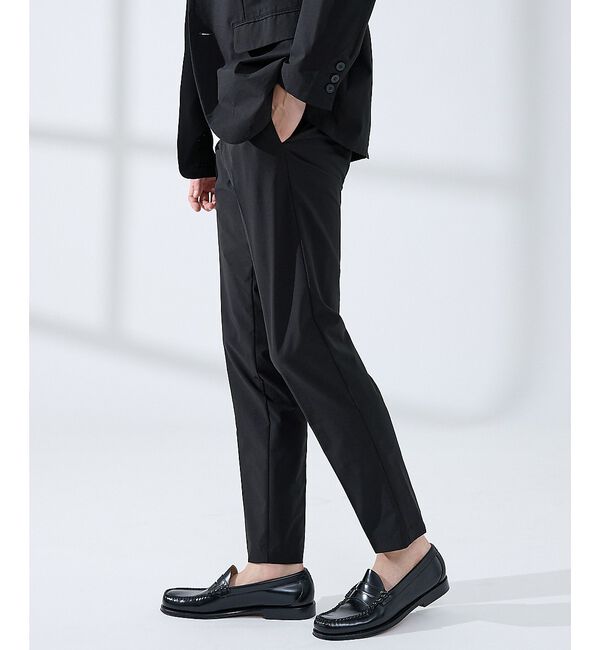 ABAHOUSE「【セットアップ対応】360&deg;ストレッチ リップストップ レギュラースラックス /」|スラックス|ブラック