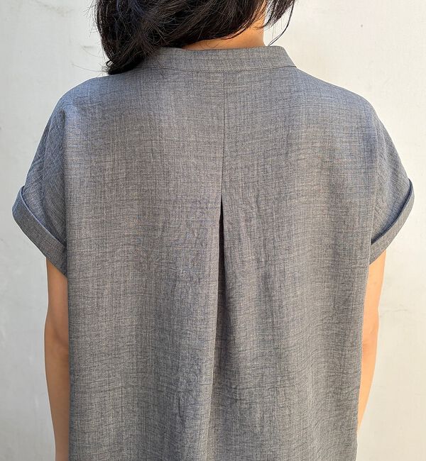 Rouge vif「【2点セット】カルゼヴィンテージセットアップ/スキッパー裾レースブラウス/ウエス」|シャツ・ブラウス|
