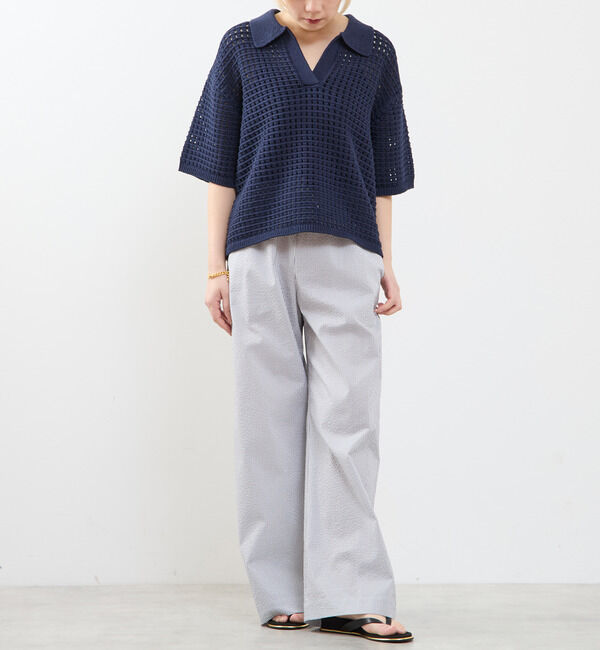 SOFFITTO「【A_/エース】スキッパープルオーバーニット」|ニット・セーター|