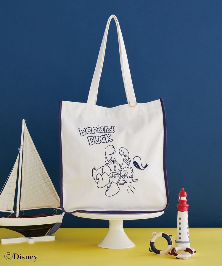 Maison de FLEUR「Donald Duck/スクエアトートバッグ」|トートバッグ|アイボリー