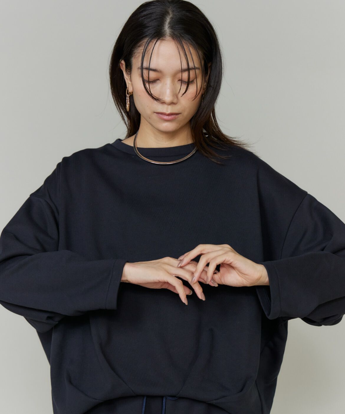 INED「フロントタック裏毛プルオーバー《YVON》」|スウェット・ジャージ|