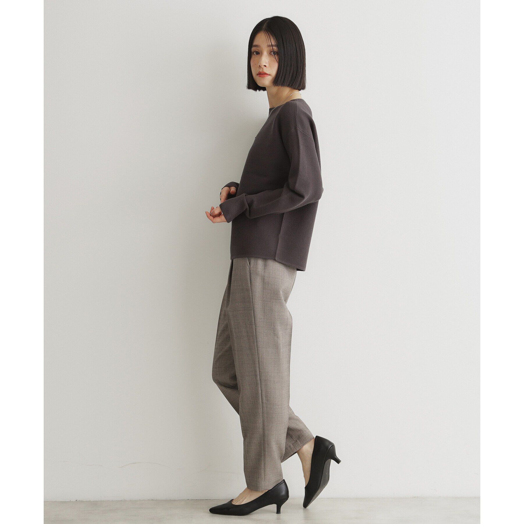 THE SHOP TK「【毛玉になりにくい/蓄熱性】春色_美人ガーターニット/洗える/体形カバー」|ニット・セーター|